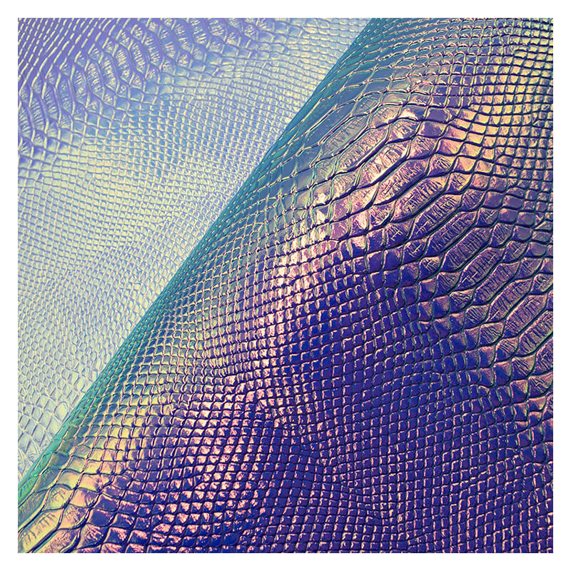 Iridescent Holographic Faux Leather PU Leather Fabric for Handbag Whol 6